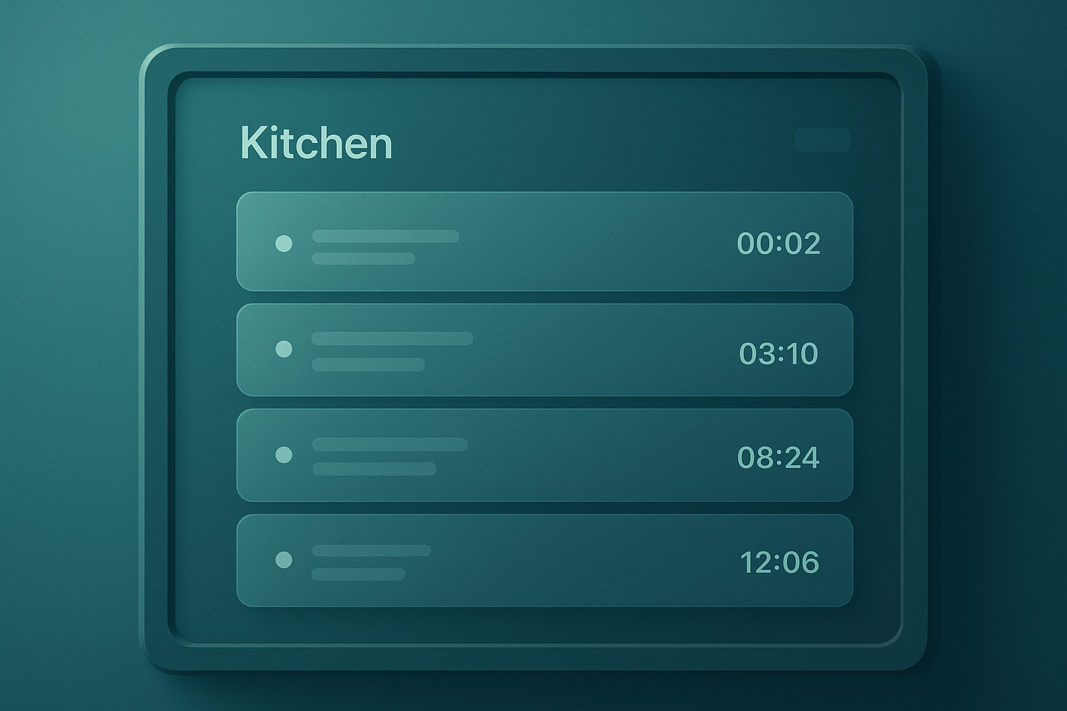 Kitchen display screen showing real-time orders and updates.